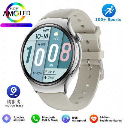 2025New GPS NFC Bluetooth Call Smartwatch Women Watch 4 mini Sports Track Heart Rate Oximetry Monitoring Health Smartwatch Woman