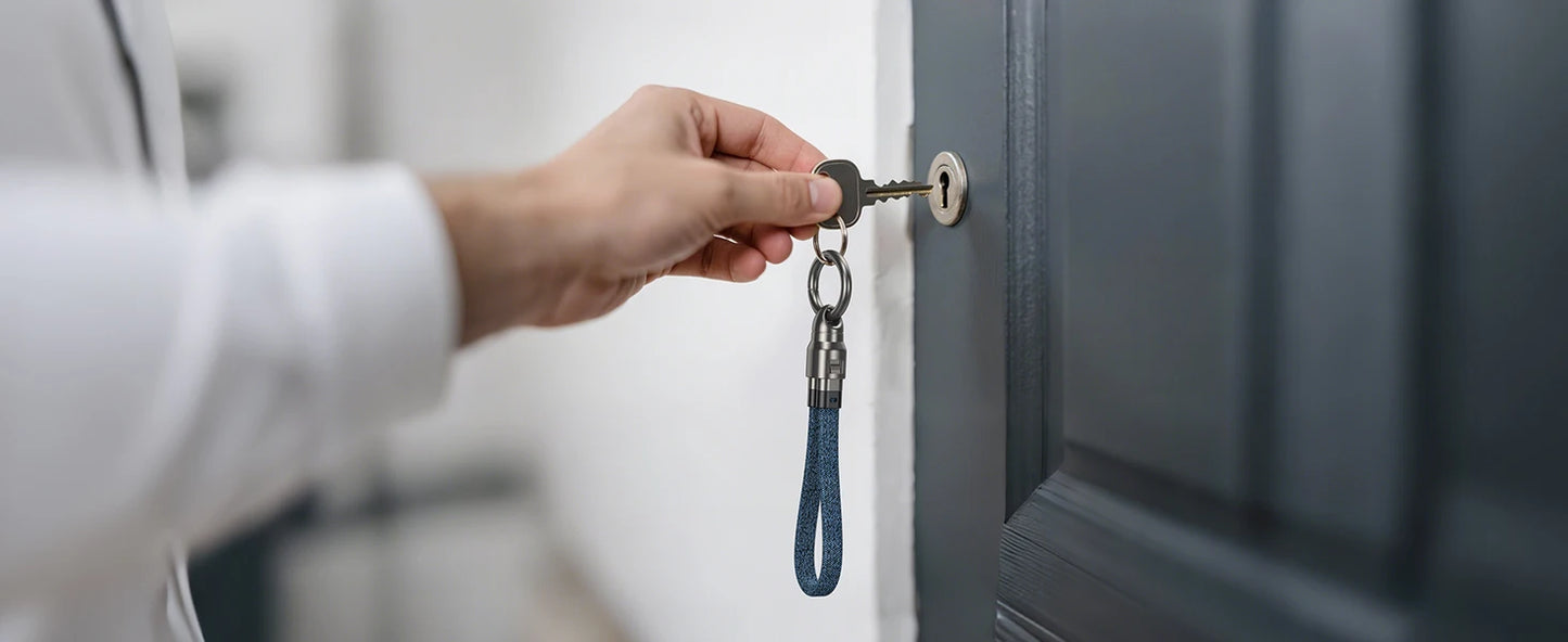 AUFU PD240W USB-C to USB-C Super Fast Charge Data Cable Zinc Alloy Head Lanyard 2 in 1 Phone Lanyard Charge Cable For IPhone SUM.