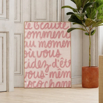 1pc Simple Trendy Text Printing Poster, Simple Canvas Wall Decoration, Modern Art Home Decoration, Living Room Decoration.