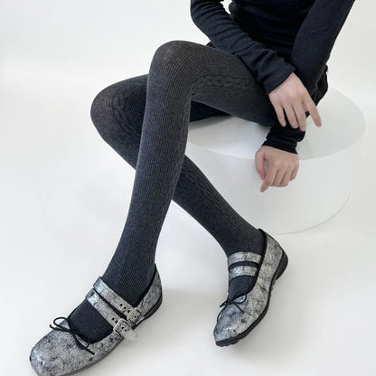 30% Wool Women Pantyhose Autumn Winter Comfortable Tights Girls Basic Bottom Leggings Long Stockings Black White Brown Grey