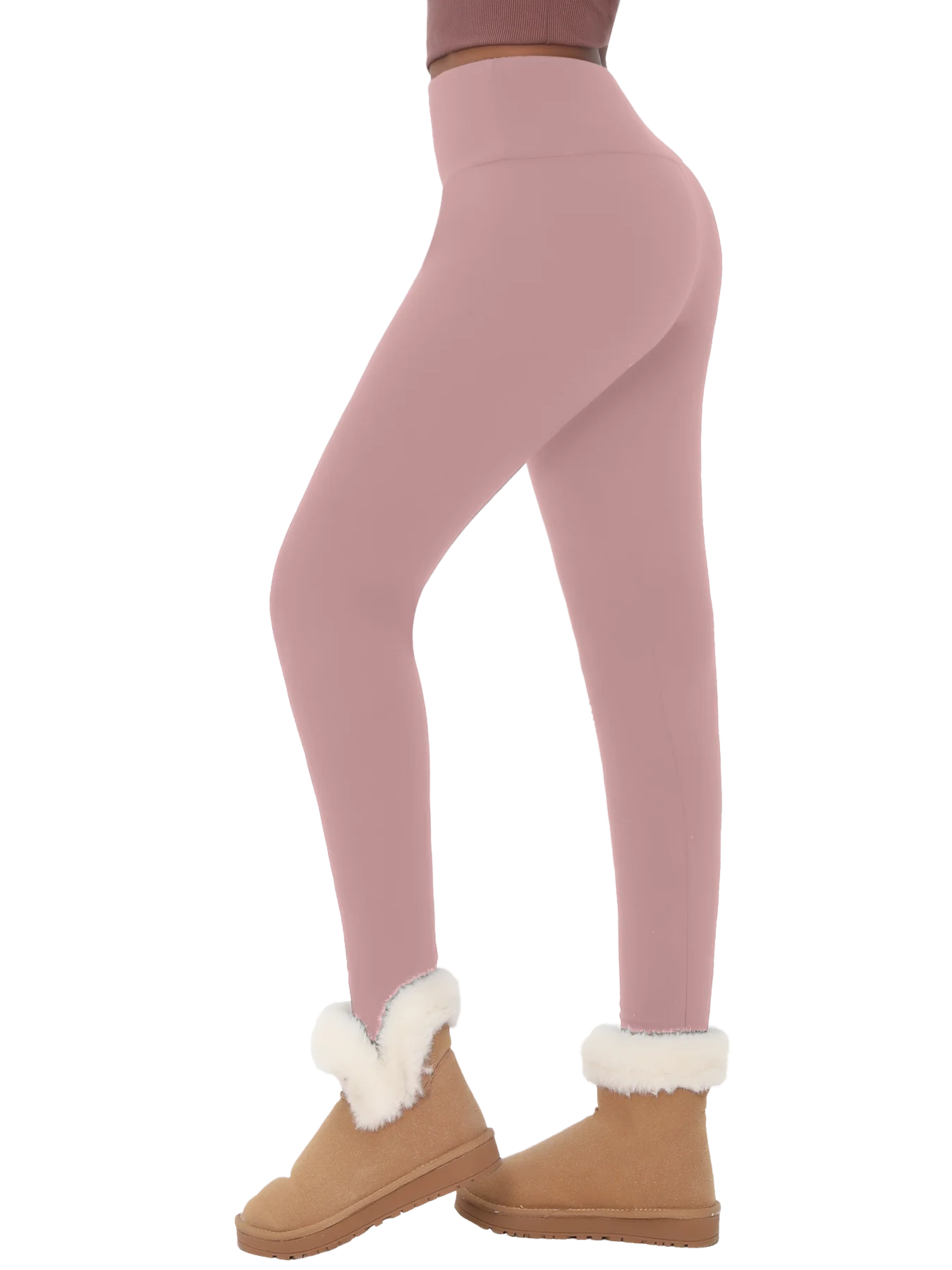 Womens Thermal Fleece Lined High Waisted Leggings. Workout Winter Warm Thick Tights Soft Yoga Pants.