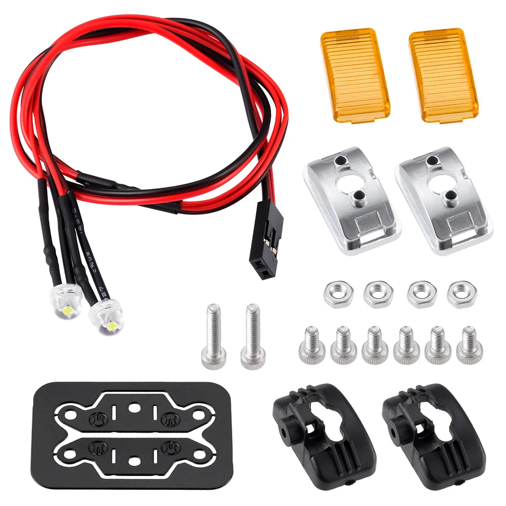 AXSPEED 1Set LED Lights Headlights Spotlight for TRX-4 TRX-6 Axial SCX10 90046 Wraith 1/10 RC Car Decoration Parts Accessories.