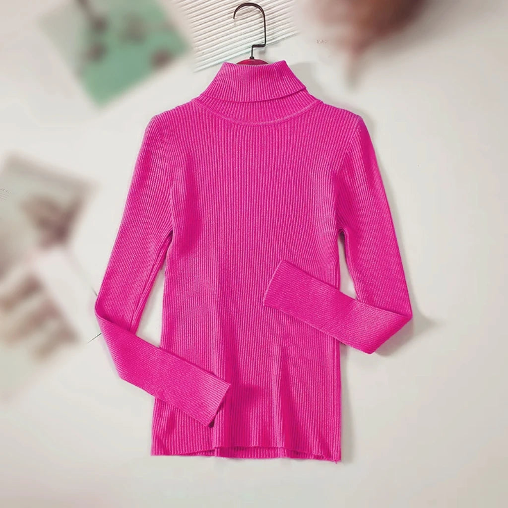 2026 neue Herbst Winter Rollkragen Langarm Gestrickte Pullover Einfarbig Multi Farbe Kaschmir Grundlegende Weiche Pullover