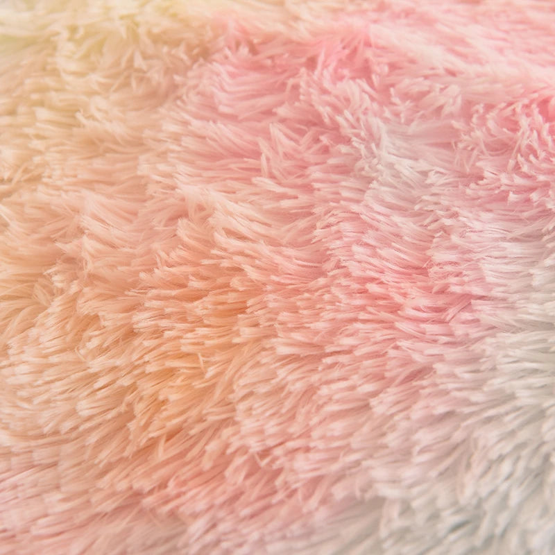 3Pcs Super Shaggy Coral Fleece Warm Cozy Princess Bedding Set Mink Velvet Duvet Cover Set Bed Comforter Cover Blanket Pillowcase.