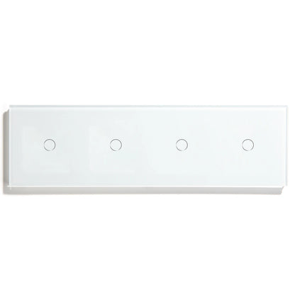 BSEED Touch-Schalter, 1/2/3 Gang, 1-Wege-Wandlichtschalter, blaue LED-Hintergrundbeleuchtung, Glas, Sensorbildschirm, Heimschalter, Weiß, EU-Standard.