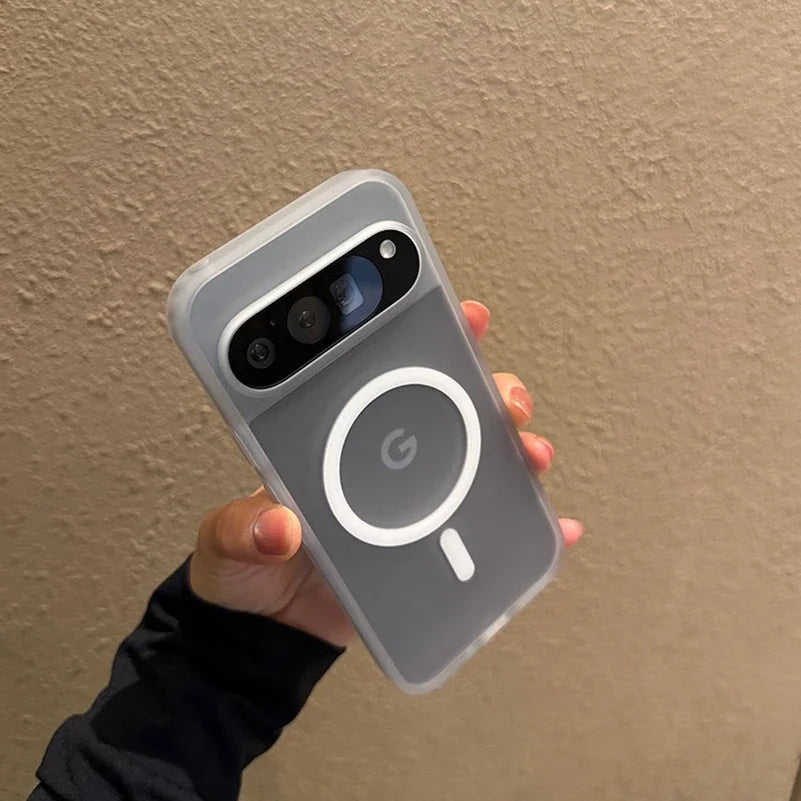 Magsafe Translucent Matte Magnetic Case For Google Pixel 10 ProXL 9 Pro XL 10Pro 10 9A Wireless Charging Candy Color Slim Cover.