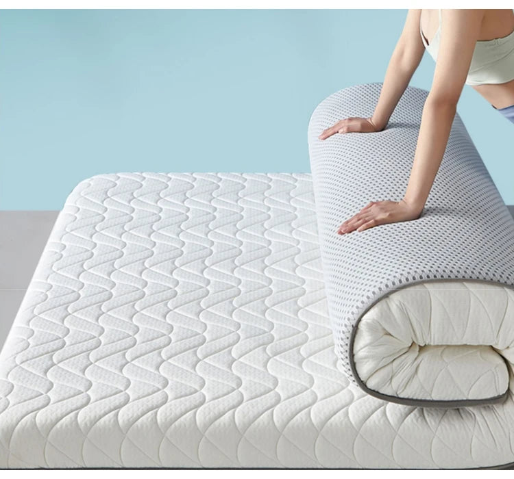 Matratze aus Sojabohnenfaser, Bodenmatte, faltbar, Tatami-Matte mit langsamer Rückfederung, 4/7 cm Dicke, King Twin, Queen-Size-Latex-Schwammbettprodukt