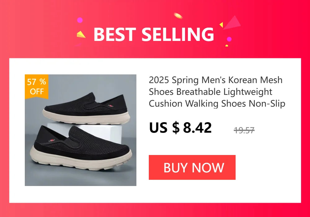 Men's Casual Sneakers Spring Summer Breathable Mesh Lightweight Soft Sole Antimicrobial Free Shipping Shoes.