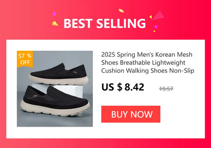 Men's Casual Sneakers Spring Summer Breathable Mesh Lightweight Soft Sole Antimicrobial Free Shipping Shoes.