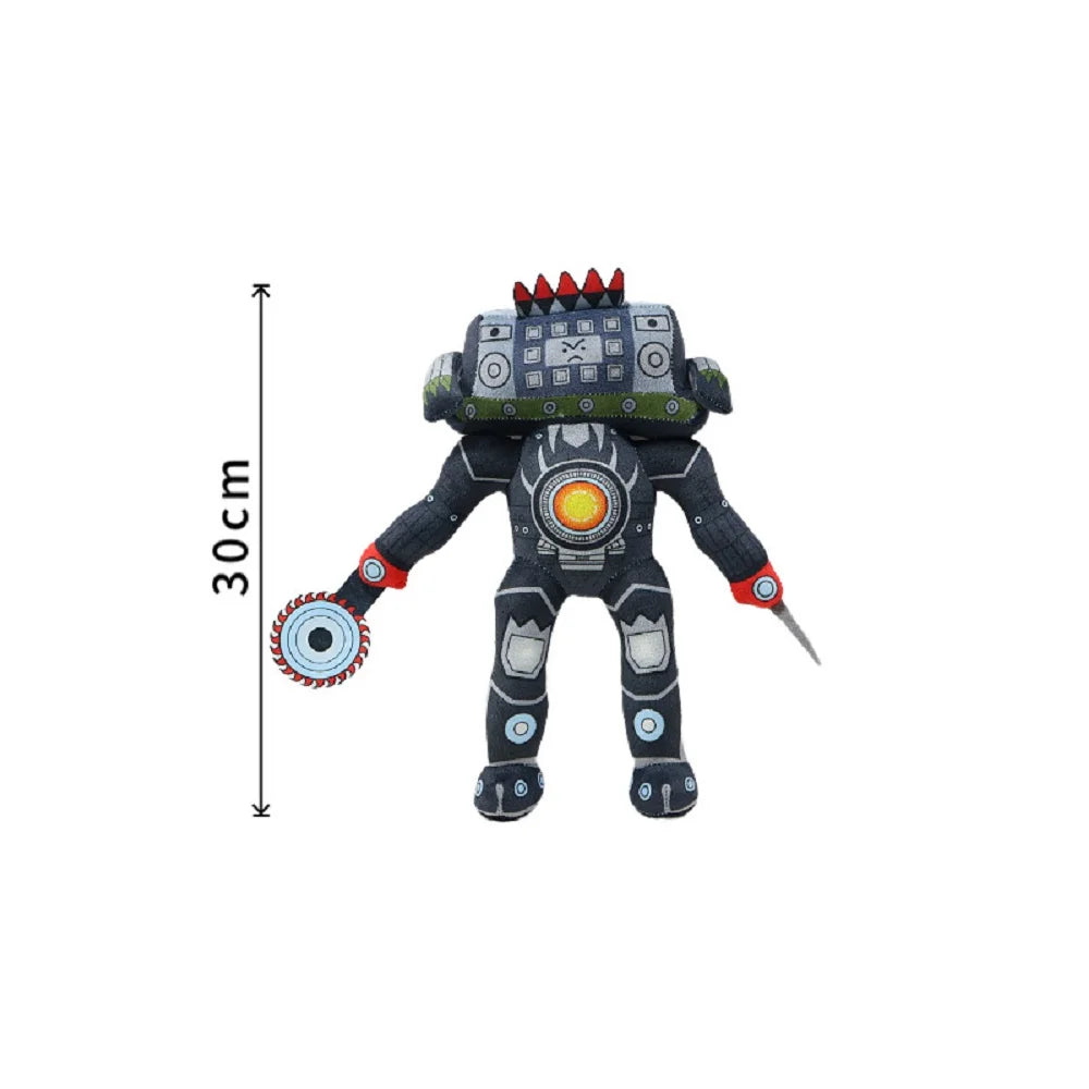 2025 new Skibidi Toilet Clockman Titan TV Man Speakerman Plush Horror Game Cartoon Stuffed Doll Kids Birthday Christmas Gifts.