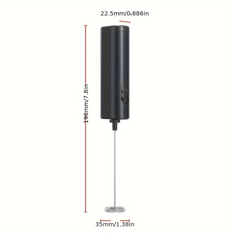 Electric milk frother, coffee frother, household mini milk frother, milk mixer, handheld wireless whipper.