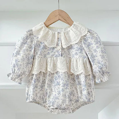 2023 neue Frühjahr 0-24 M Baby Mädchen Kleidung Infant Baby Mädchen Overall Lange Ärmeln Baumwolle Stickerei Neugeborenen baby Mädchen Bodys