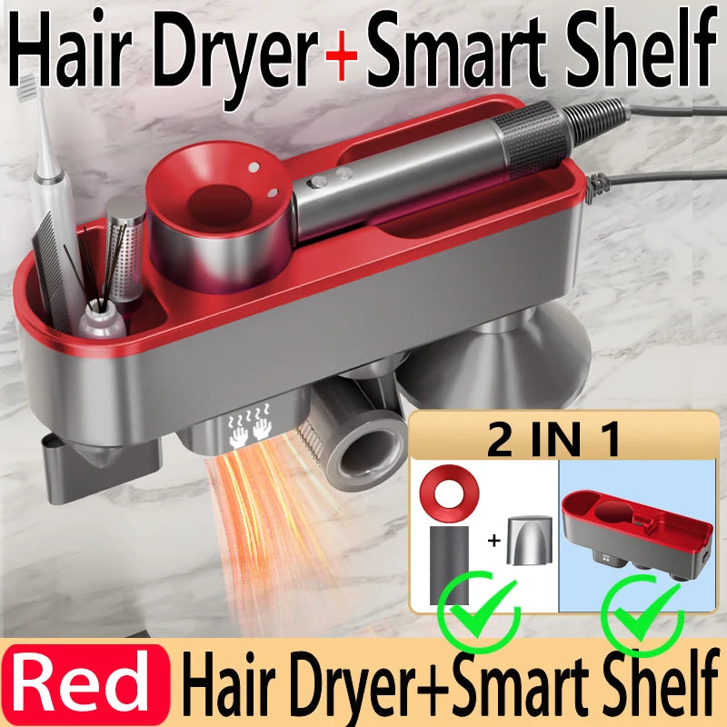 1600W Negative Ionic Hair Dryer For Dyson Hair Dryer Shelf 2 IN 1 Become Hand Dryer Whitout Drilling Hanger Household