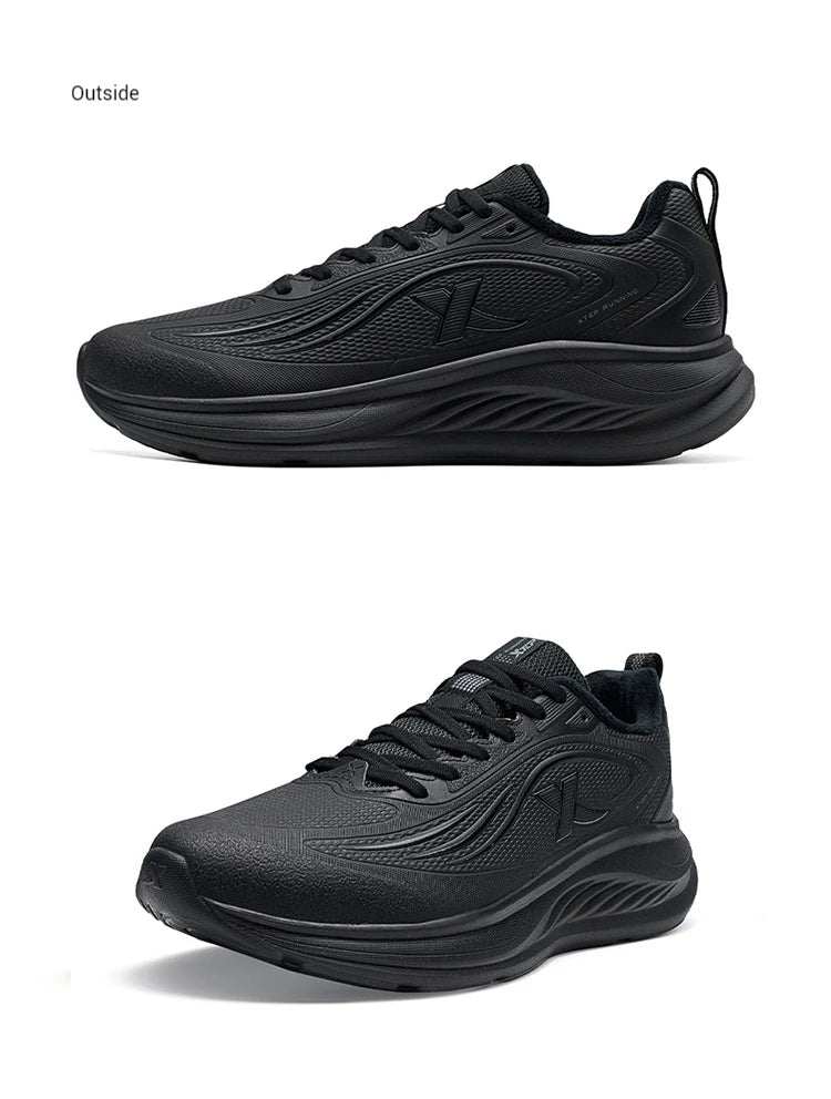Xtep Running Shoes For Men 2024 Winter Stability Cushioning Lace Up Sports Shoes Keep Warm Jogging Soft Sneakers 876419370035.
