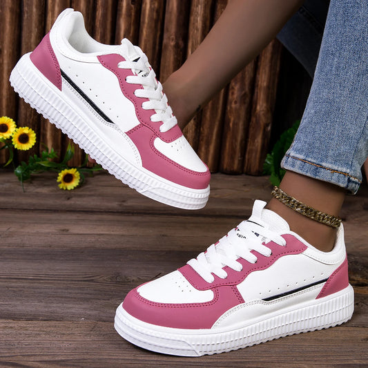 YRZL Leather Sports Women Casual Shoes Lightweight Running Shoes Platform White Sneakers Men Outdoor Breathable Sport Shoes.