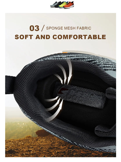 Baasploa Männer Wanderschuhe Komfort Tragen Beständig Outdoor Schuhe Männer Atmungsaktives Mesh Casual Turnschuhe Klettern Nicht-Slip Spitze Up.