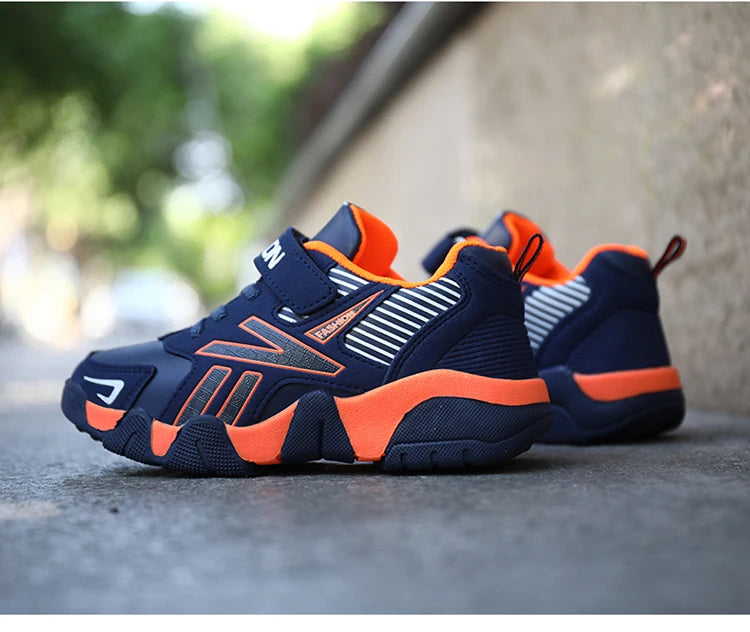 Four Seasons Leather Kids Shoes Non Slip Outdoor Children Walking Sneakers Casual Boys Sport Tennis Size 28-39.