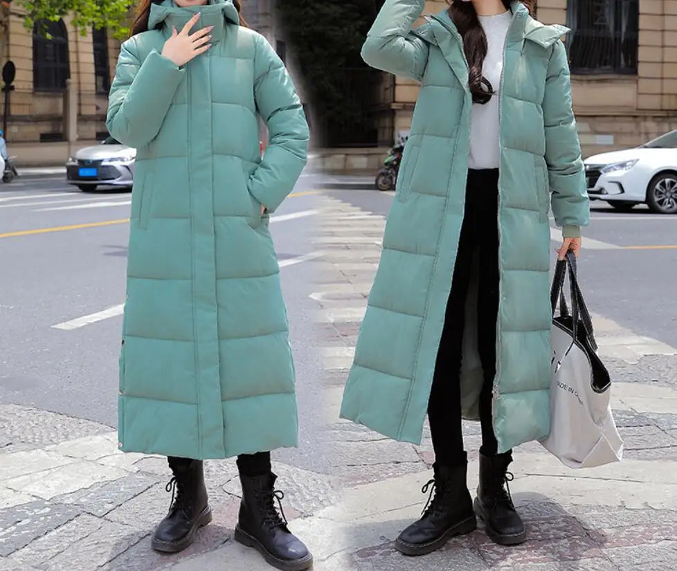 Herbst/Winter Neue Mode Lange Ärmeln Mit Kapuze Zipper Einfarbig Slim Fit Lange Version Jacke Für Frauen, 4 farben.