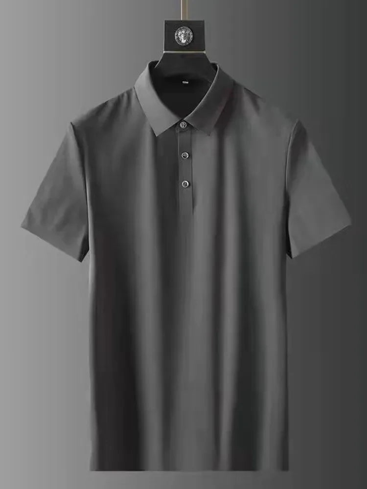 2025 Summer New Fashion Solid Color Comfortable Breathable Sports Suit Men's Business Leisure Loose Size Two-Piece Set M-4XL.