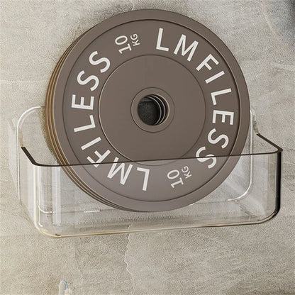 An der Wand montierte Dusch-Shampoo-Racks, Regale, Organizer, nicht bohrend, abnehmbares, transparentes PET-Material, Badezimmer-Aufbewahrungsregal