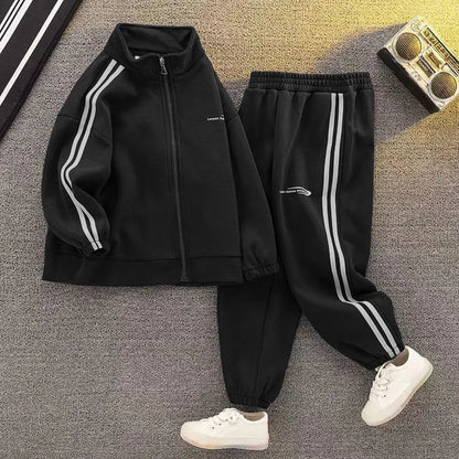 Boys Tracksuit Sets Teen Casual Pullover+Pants 2Pcs Spring Autumn Kids Sports Sweatshirts Suits Children Clothing 4-12 Years.