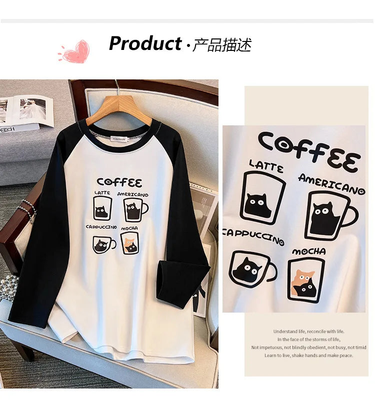 175kg plus size Damen büste Frühling Herbst lockeres Oberteil Rundhals bedrucktes Langarm-Sweatshirt 4xl 5xl 6xl 7xl 8xl 9xl.