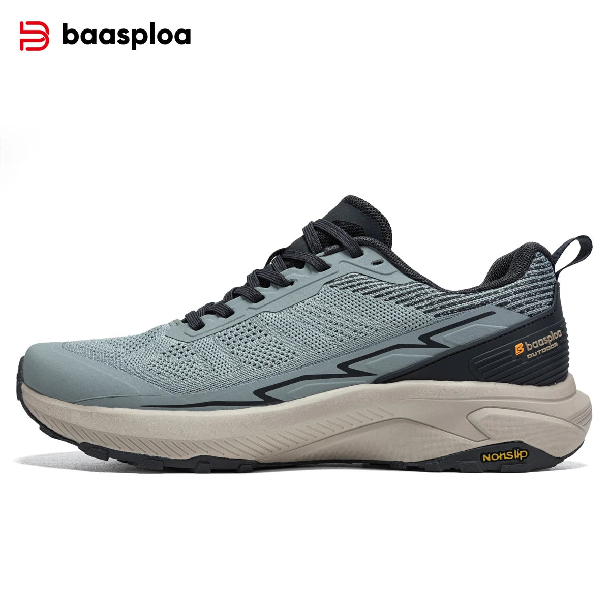 Baasploa Männer Wanderschuhe Komfort Tragen Beständig Outdoor Schuhe Männer Atmungsaktives Mesh Casual Turnschuhe Klettern Nicht-Slip Spitze Up