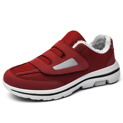 Winter Warm Elderly Shoes With Wide Toe Box Diabetic Shoes For Fat Foot Orthopedics Swollen Feet Thumb Eversion Foot Pain Relif.