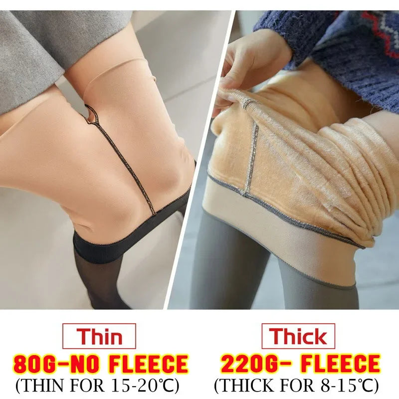 Butterfly Print Fleece Tights Winter Warm Pantyhose Sexy Translucent Stockings Thermal Elasticity Panty New Fashion Leggings.