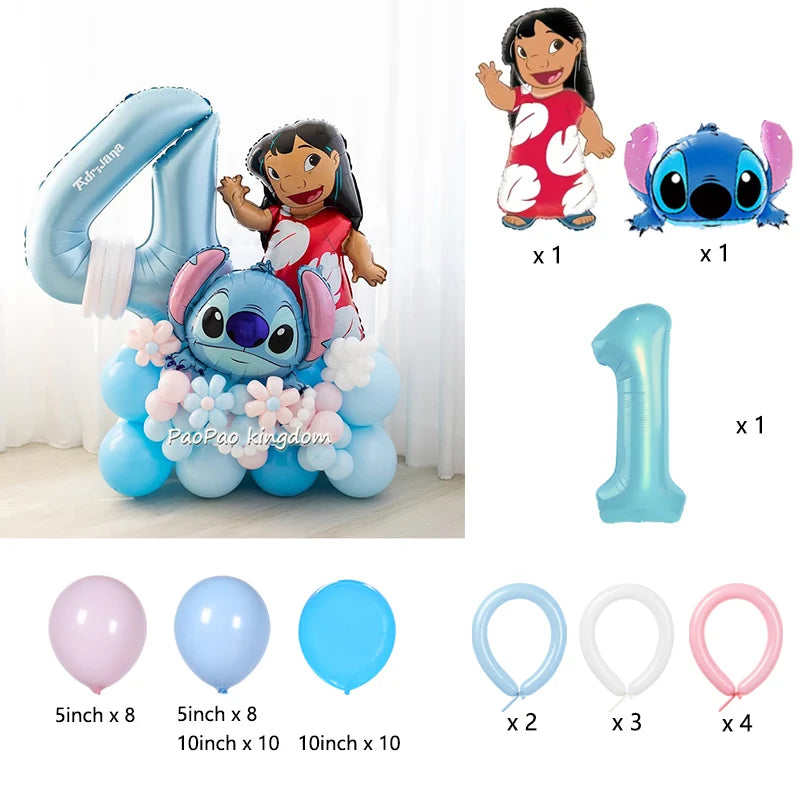 Lilo & Stitch Themenballons Sitich Aluminiumfolienballon Kindergeburtstag Party Dekoration Babyparty Geschenke Zubehör.