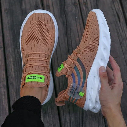 Men's Summer Breathable Mesh Shoes Lightweight Non Slip Knit Running Sneakers Trendy Aesthetic Focused Jogging Basketball Shoes.