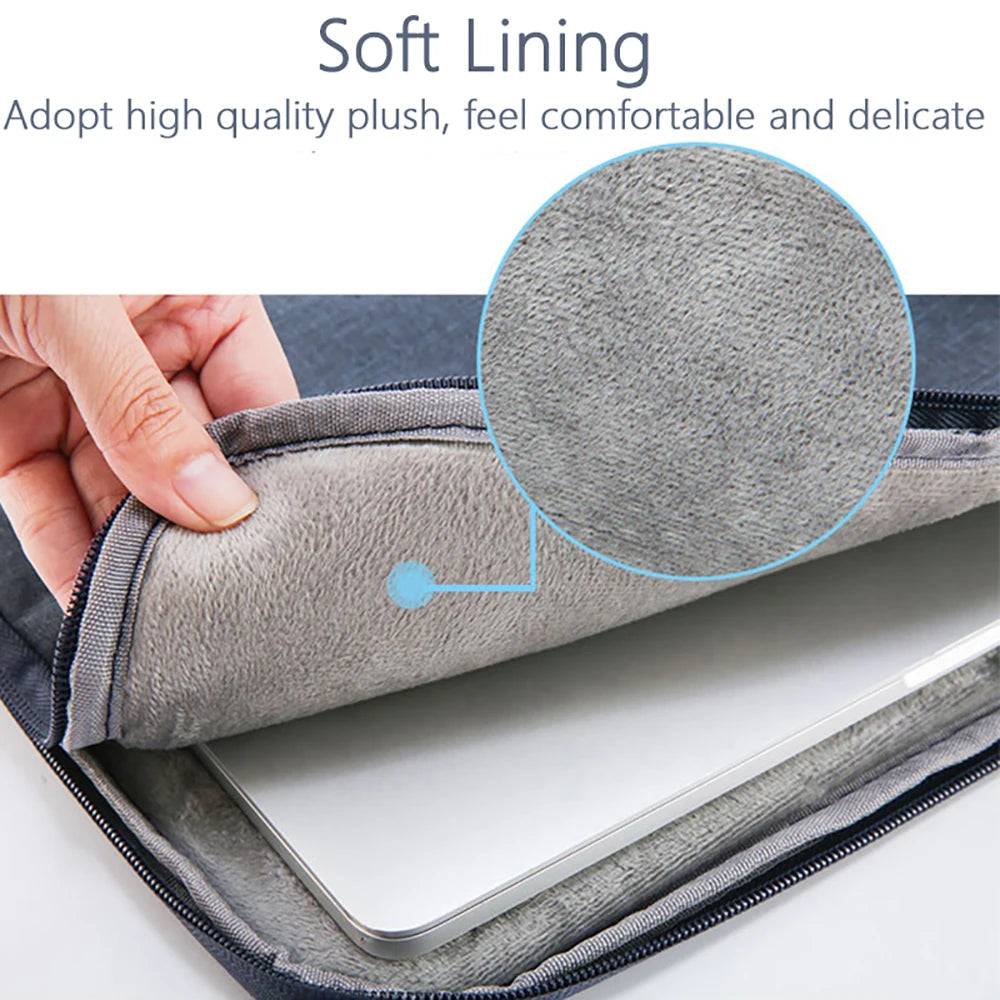 Portable Laptop Sleeve Bag Soft Cover 11 12 13 14 15 15.6 16 Inch for Macbook Huawei Xiaomi HP Dell Lenovo Laptop Sleeve Handbag.