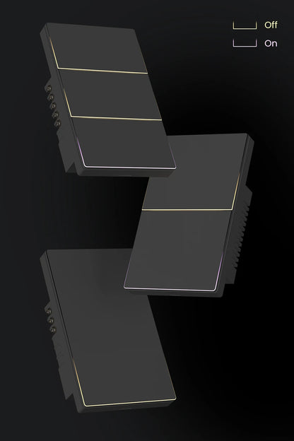 AVATTO Tuya WiFi Smart Lichtschalter US-Standard 1/2/3/4 Gang Druckschalter mit Umgebungslicht Arbeit für Alexa Google Home.