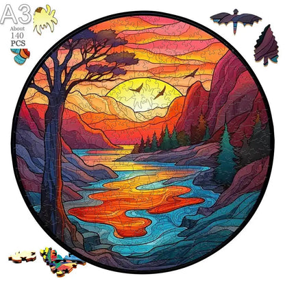 Giraffe Wooden Animal Puzzle Medium Difficulty Wood Jigsaws for Kids Adults Dragonfly Jigsaw Interesting Intelligent Toys