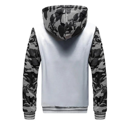 Men's Jacket Camouflage Thicken Winter Jackets for Men Fleece Long Sleeve Coat Man Casual Hoodies Streetwear Men's Coats.