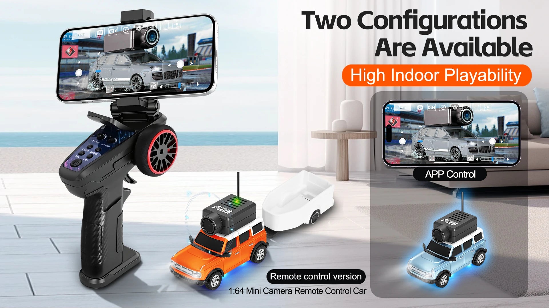 WLtoys 1/64 Mini RC Car with 720P FPV Camera Wifi APP Control 2.4G Reomte Contorl Racing Vehicle Toy for Children 6405 6406.