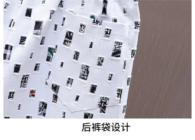 Men Summer 2 Pieces Set Tracksuit Men's Shirt Shorts Harajuku Streetwear Oversized Men Sets Short Outfits Suits