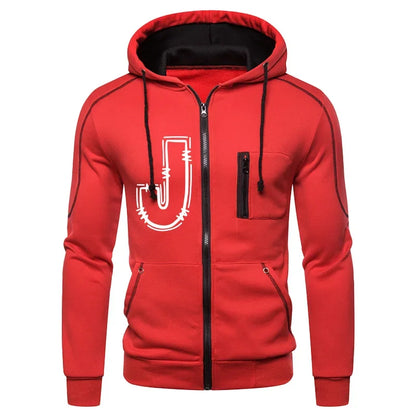 Men's Clothing Casual High Quality Autumn Winter Outdoors Hoodie Daily Jogging Sports Single Piece Zipper Jacket and Sport Pants.