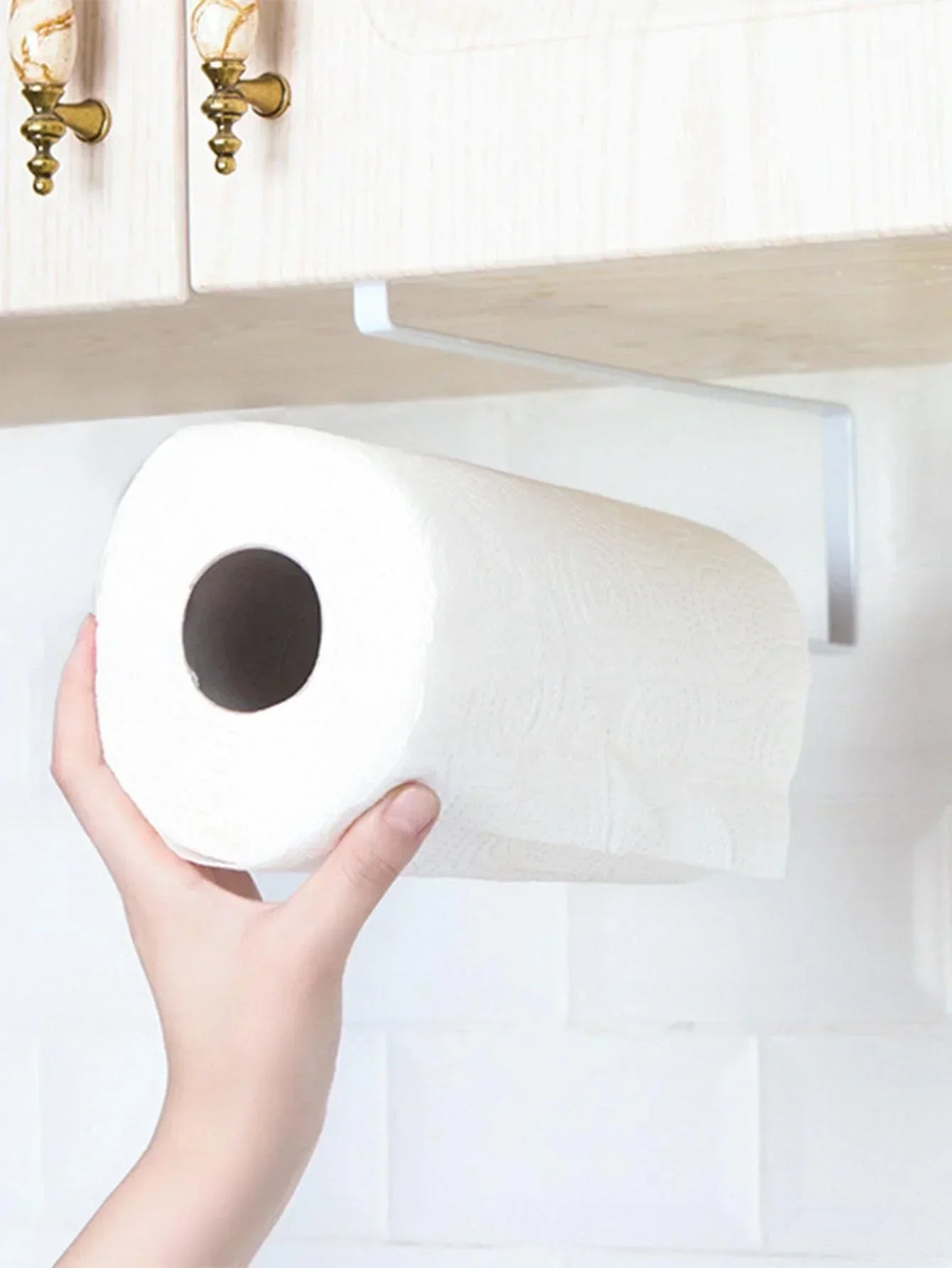 Hängender Küchenpapierhandtuchhalter, Rollenpapier, Kunststofffolie, Lappen-Organizer-Rack, für Küche, Schränke, Badezimmer-Organizer-Rack