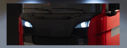 HUINA 1/18 19CH RC Truck 1501 770S Scania Alloy Tractor 2.4G Remote Control Engineering Trailer Truck with Light and Sound Toys.