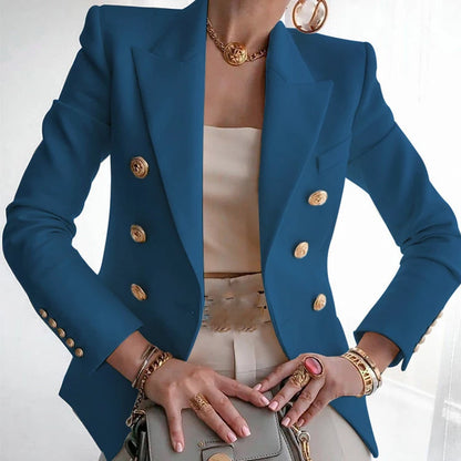 Casual Drehen Unten Kragen Langarm Anzug Oberbekleidung Büro Dame Frühling Herbst Mode Elegante Solide Blazer Mäntel Für Frauen 2023.