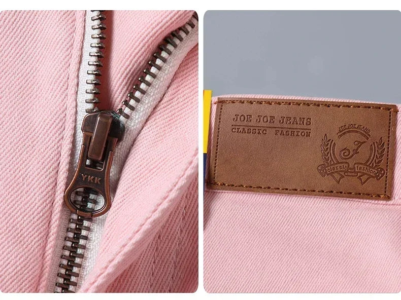 98% Cotton 4 Colors Stretchy Jeans Men's Mid-waist Straight Pencil Denim Trousers Brand Clothing Personality Fashion Male Pants