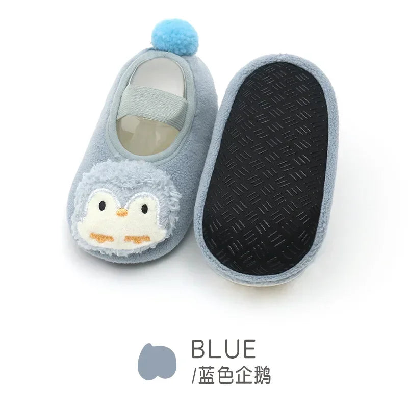 Lovely Infant Slippers Toddler Kids Boy Girl Knit Crib Shoes Warm Cute Cartoon Anti-slip Prewalker Newborn Slippers Baby Shoes