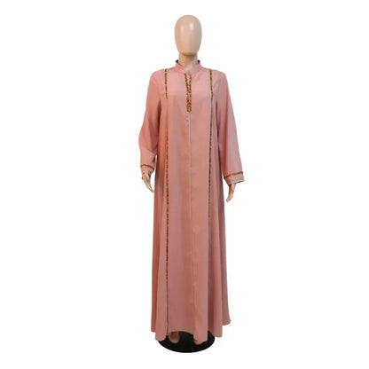 Ramadan Abaya Femme Musulmane marok kanis chen Kaftan für Frau Mode feste Diamanten voller Ärmel lose türkische Dubai Robe.