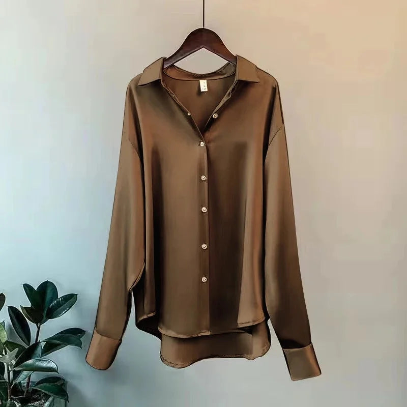 2025Spring Shirt And Blouses New Sweater Cardigans Woman Top Knitted Korean Long Sleeve Lapel Button Elegance Sweet Casual Coats.