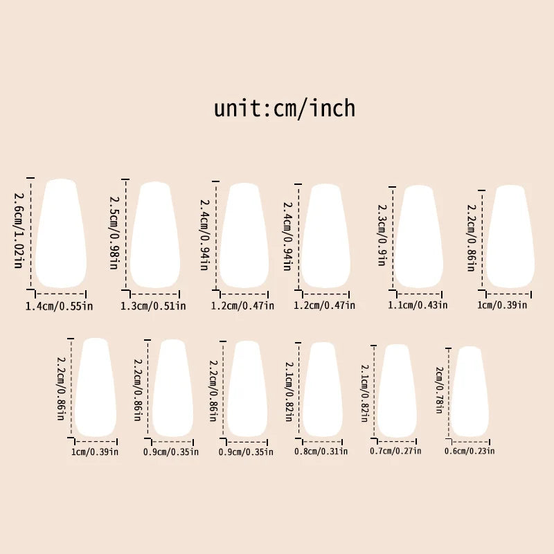 24pcs/set short medium long fake nails for Spring summer season gradient peach flowers butterfly heart press on false nail art