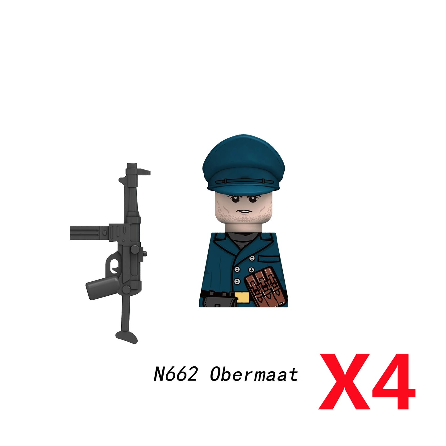 Military WWII Figure Building Blocks Accessories MP40 Rocket Launcher MG42 Officer Army Camouflage Soldier Pzf 98K Toy Gift N029