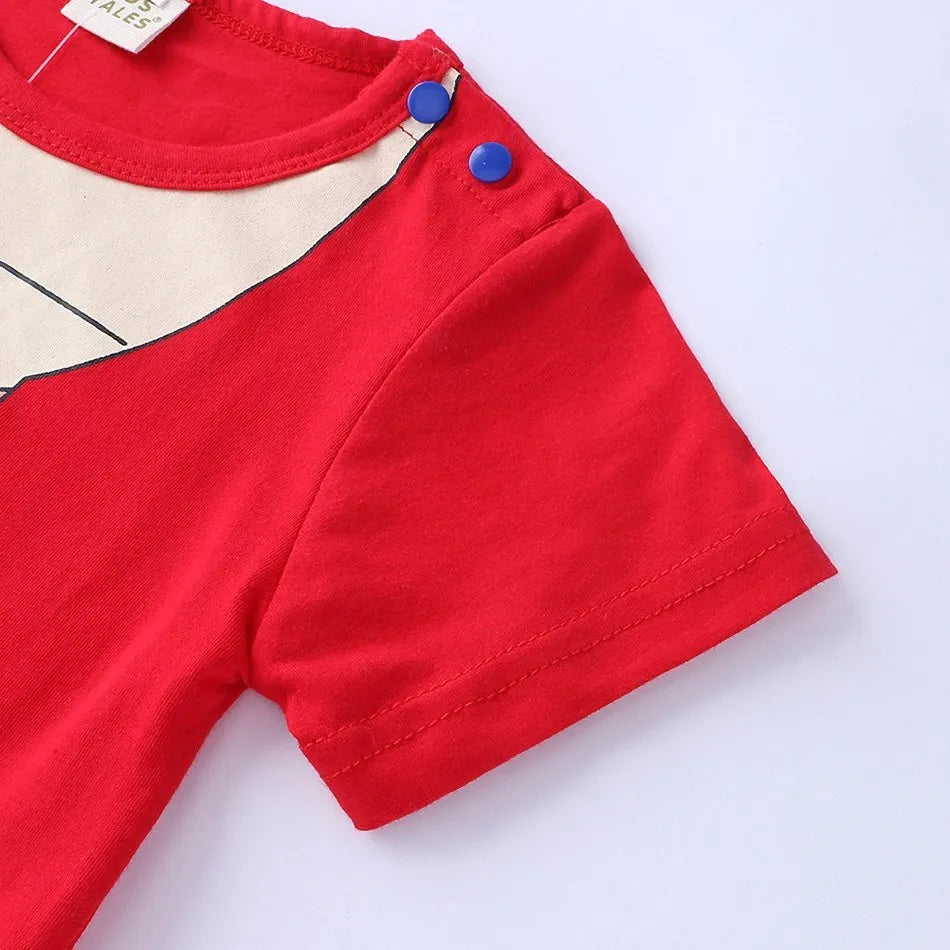 0-2 Jahre Baby Junge und Mädchen Strampler Neugeborenen Sommer Kurzarm Overall Baby Anime Cartoon Baumwolle Cosplay Kostüm.