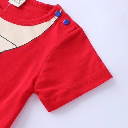 0-2 Jahre Baby Junge und Mädchen Strampler Neugeborenen Sommer Kurzarm Overall Baby Anime Cartoon Baumwolle Cosplay Kostüm.