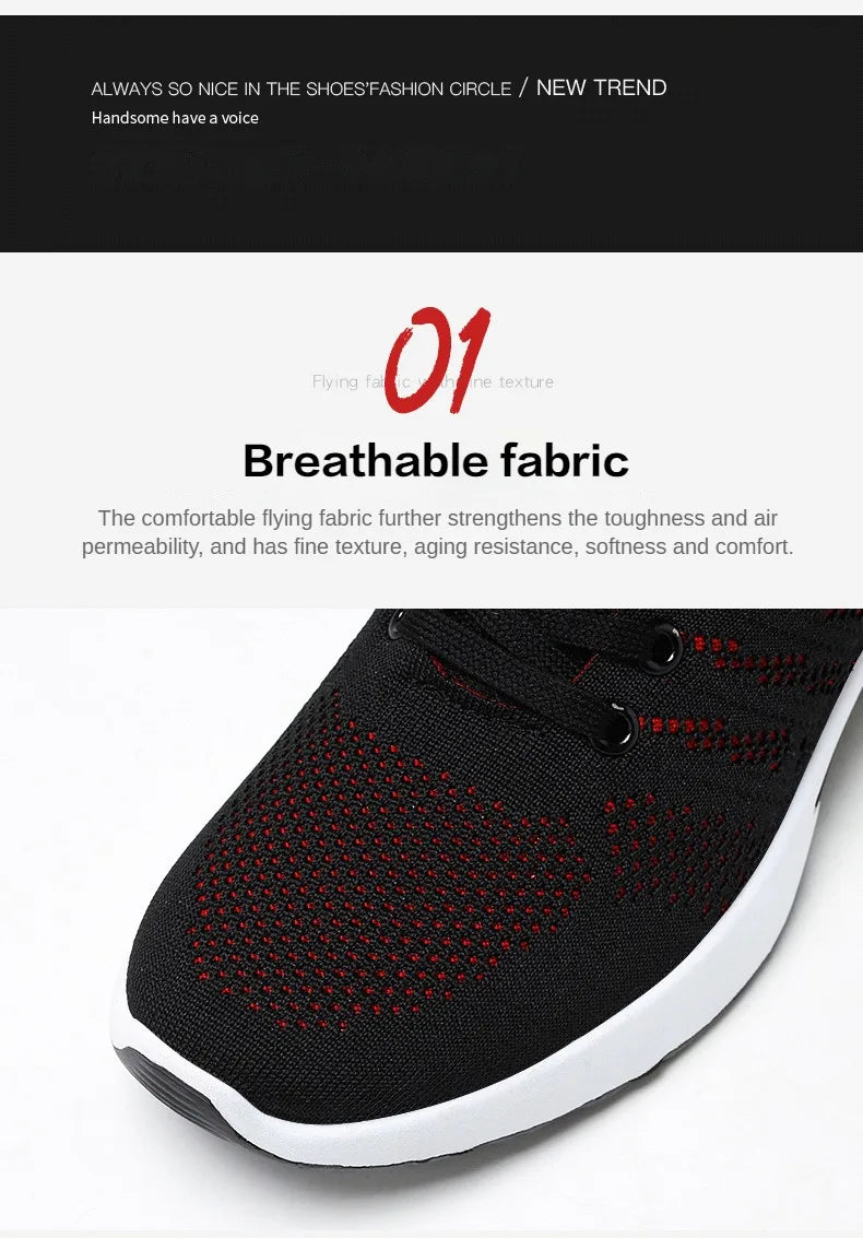 Professional Running Shoes For Men Lightweight Men's Designer Mesh Sneakers Lace-Up Male Outdoor Sports Tennis Shoe.